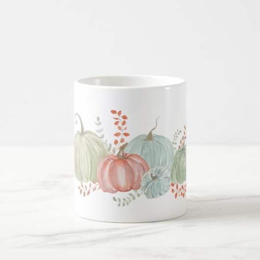 水彩秋カボチャ コーヒーマグカップ (中央)