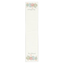 水彩秋カボチャ ショートテーブルランナー