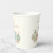 水彩秋カボチャ 紙コップ (左)