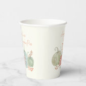 水彩秋カボチャ 紙コップ (右)