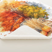 水彩秋ドッグデザイン – ゴールデンレトリバー シェルパブランケット (3/4)