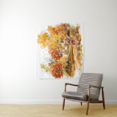 水彩秋ドッグデザイン – ゴールデンレトリバー タペストリー (インサイチュ)