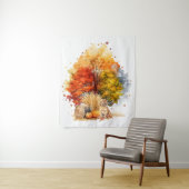 水彩秋ドッグデザイン – ゴールデンレトリバー タペストリー (インサイチュ)