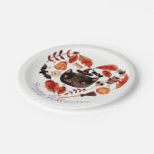 水彩秋ハロウィーンベビーシャワーお洒落 ペーパープレート (アングル)