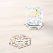 水彩秋ハンド絵を描パーソナライズされた ペーパーコースター (インサイチュ)