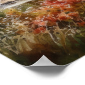 水彩秋バーモントチャーチバーモントアート ポスター (角)