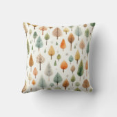 水彩秋パターン クッション (裏面)