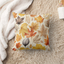 水彩秋パターン クッション