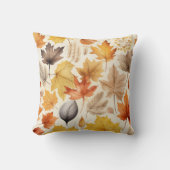 水彩秋パターン クッション (正面)