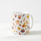 水彩秋パターン コーヒーマグカップ (正面右)