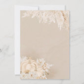 水彩秋パンプキンボホパンパスベビーシャワー 招待状 (裏面)