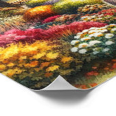 水彩秋パークシーン ポスター (角)