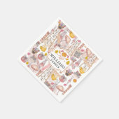 水彩秋パーソナライズされた手色彩の鮮やか要素 スタンダードカクテルナプキン (角)