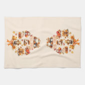 水彩秋ビベス キッチンタオル (横)