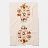 水彩秋ビベス キッチンタオル (縦)