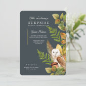 水彩秋フクロウ招待状 招待状 (スタンド正面)