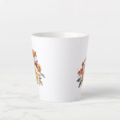水彩秋フラワークリップアート–77628 カフェラテマグ (正面)