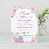 水彩秋フローラカボチャSweet sixteen 招待状 (スタンド正面)