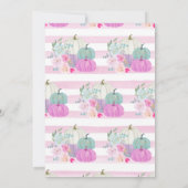 水彩秋フローラカボチャSweet sixteen 招待状 (裏面)