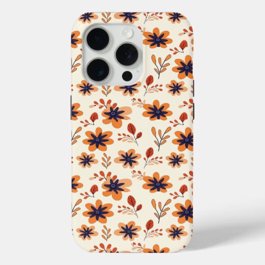 水彩秋フローラシームレスパターン Case-Mate iPhoneケース (裏面)
