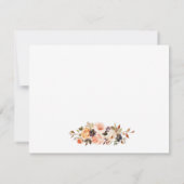 水彩秋フローラパーソナライズされた金ゴールド枠 ノートカード (裏面)
