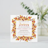 水彩秋フローラフレンドリディナー 招待状 (スタンド正面)