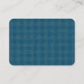 水彩秋フローラブルーズ結婚のホームページ出欠確認 名刺 (裏面)