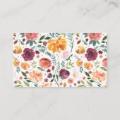 水彩秋フローラブーケ予約リクエスト エンクロージャーカード (裏面)