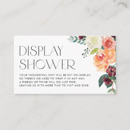 水彩秋フローラブーケ表示シャワー エンクロージャーカード