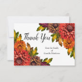 水彩秋フローラ死別 サンキューカード (正面)