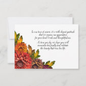 水彩秋フローラ死別 サンキューカード (裏面)