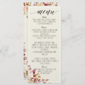 水彩秋フローラ葉メニュー プログラム (正面/裏面)