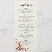 水彩秋フローラ葉メニュー プログラム (正面)