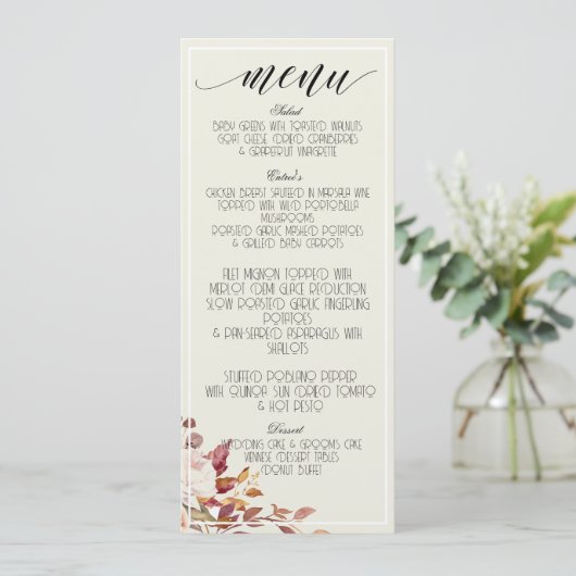 水彩秋フローラ葉メニュー プログラム (スタンド正面)