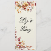 水彩秋フローラ葉メニュー プログラム (裏面)