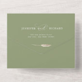 水彩秋フローラ |愛の秋結婚ズ オールインワン招待状 (裏面)