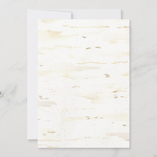 水彩秋ボホフローラ羽毛カップルのシャワー 招待状 (裏面)