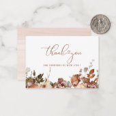 水彩秋ラブブライダルShoweFlatノートカード ノートカード (正面/裏面インサイチュ)