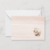 水彩秋ラブブライダルShoweFlatノートカード ノートカード (裏面)