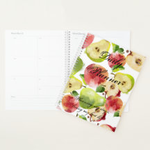 水彩秋リンゴデイリープランナー/ジャーナル