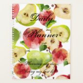 水彩秋リンゴデイリープランナー/ジャーナル プランナー手帳 (正面)