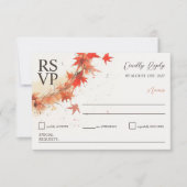 水彩秋リースクラシックRSVP 出欠カード (正面)