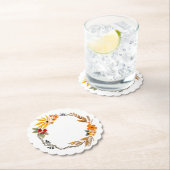 水彩秋リースコースター ペーパーコースター (インサイチュ)