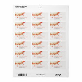 水彩秋リース結婚ズ ラベル (フルシート)