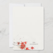 水彩秋リース 招待状 (裏面)