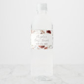 水彩秋ワイルドフラワーウォーターボトルラベル ペットボトルラベル (正面)