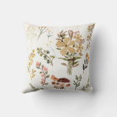 水彩秋ワイルドフラワーフローラ クッション (裏面)
