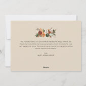 水彩秋収穫幸せな感謝写真 シーズンカード (裏面)