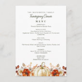 水彩秋収穫感謝祭メニュー メニュー (正面)