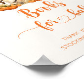 水彩秋回転木馬ベビー用カボチャ本 ポスター (角)